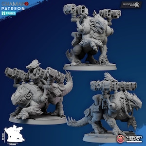 ラヴォック砲（3モデル） - ガマク - 卓上ウォーゲームミニチュアSF/ファンタジー/デーモン - 28 mm/30 mm卓上モデルキット
