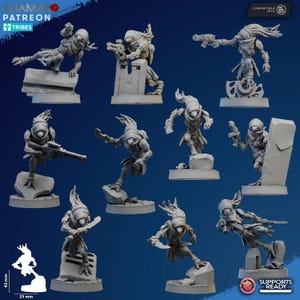 リフトクローシェード（10モデル） - Ghamak - 卓上ウォーゲームミニチュアSF/ファンタジー/デーモン - 28 mm/30 mm卓上モデルキット