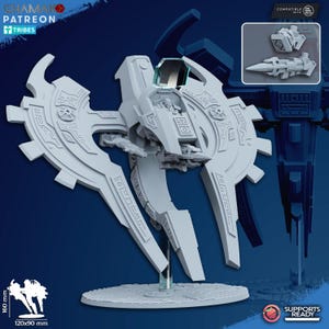 Moonship - Ghamak - Tabletop Wargaming Miniature Sci-Fi/Fantasy/Daemon - 28mm/30mm Tabletop model kit