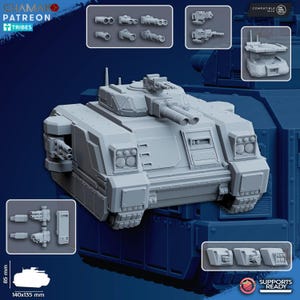 Tactical Tank - Ghamak - Tabletop Wargaming Miniature Sci-Fi/Fantasy/Daemon - 28mm/30mm Tabletop model kit
