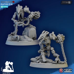 Rakhyvlar (2 modeller) - Ghamak - Bordmodell för krigsspel, Sci-Fi/Fantasy/Daemon - 28 mm/30 mm bordmodellbyggsats