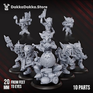 Goblins Meat Squad (10 modeller) - DakkaDakka.Store - Bordmodellbyggsats för krigsspel, Sci-Fi/Fantasy/Daemon - 28 mm/30 mm bordsmodellbyggsats