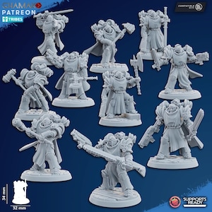10 x Inner Circle Brotherhood - Ghamak - Tabletop Wargaming Miniature Sci-Fi/Fantasy/Daemon - 28mm/30mm Tabletop model kit