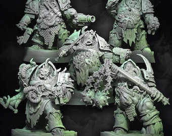 Plague Annihilators (5 modeller) - Den of Imagination - Bordmodell för krigsspel, Sci-Fi/Fantasy/Daemon - 28 mm/30 mm bordsmodellbyggsats
