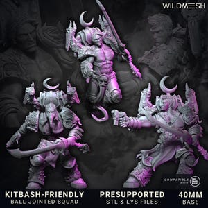 Shards of Excess (3 modeller) - Den of Imagination - Bordmodell för krigsspel, Sci-Fi/Fantasy/Daemon - 28 mm/30 mm bordsmodell