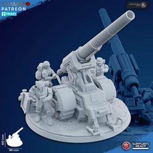 Freedom Guard Artillery - Ghamak - Tabletop Wargaming Miniature Sci-Fi/Fantasy/Daemon - 28mm/30mm Tabletop model kit