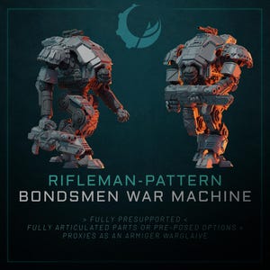 Rilfeman-Pattern Bondsmen Warmachine - Maelstrom Designworks - Tabletop Wargaming Miniature Sci-Fi/Fantasy/Daemon - 28mm/30mm Tabletop kit