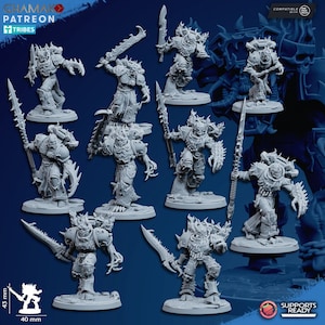 5 x Corrupted Militum - Ghamak - Tabletop Wargaming Miniature Sci-Fi/Fantasy/Daemon - 28mm/30mm Tabletop model kit