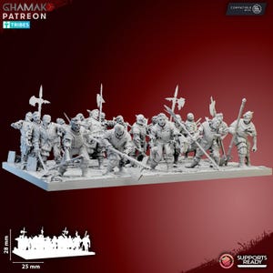 20 x Imperial Zombies - Ghamak - Tabletop Wargaming Miniature Sci-Fi/Fantasy/Daemon - 28mm/30mm Tabletop model kit