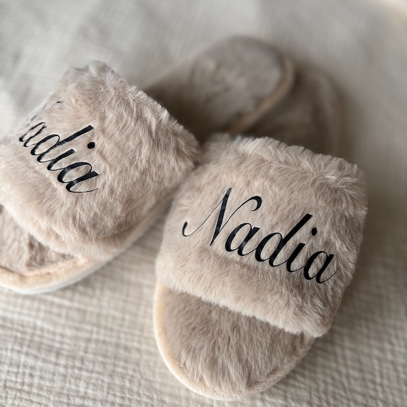 Chaussons Personnalisables Kms Mariages - Blanc, 100% Coton, Pointure 41, Neuf