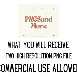 May include: A digital design shop logo with the text "PNGSand More" in a brown colour with a white background. The text "Ask me about custom designs!" is in smaller font below the logo.