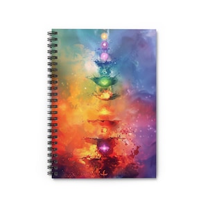 May include: A watercolor painting of the seven chakras, with each chakra represented by a different color and symbol. The chakras are arranged in a vertical line, with the root chakra at the bottom and the crown chakra at the top. The background is a colorful nebula.