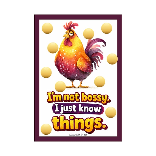 A5 Scratch Off Challenge for Cash Stuffing | Adult Humor Chicken Savings Challenge for Savings Binder