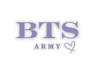 Pegatinas del ejército de BTS: pegatinas troqueladas, regalo para fans del Kpop, calcomanía a prueba de balas de los Boy Scouts, calcomanía para computadora portátil con una linda banda de música, fanático de la música pop coreana