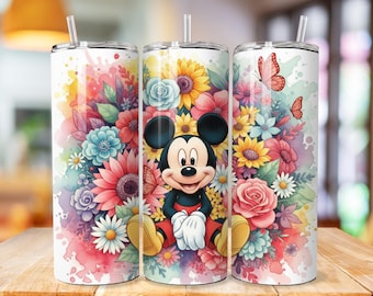 Mickey Tumbler Wrap, Mickey Tumbler Png wrap, princess tumbler design, 20oz Skinny Tumbler Sublimation Design, cartoon tumbler wrap