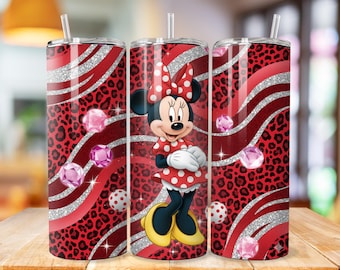 Minnie Tumbler Wrap, Minnie Tumbler Png wrap, princess tumbler design, 20oz Skinny Tumbler Sublimation Design, cartoon tumbler wrap