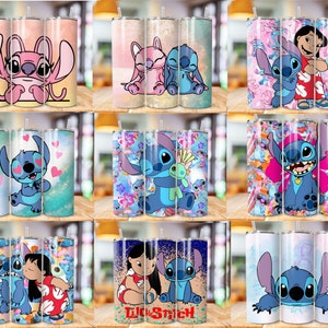 Lot de 300 motifs de papier d'emballage pour verre à point, sublimation de points, papier d'emballage pour verre à point 20 oz PNG, Lilo & Stitch Sublimation, commercial image 4