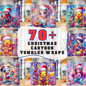 Bundel 70 cartoon kerstbekerverpakking, 20 oz magere beker, cartoon bundelverpakking, 20 oz magere beker, kerstbundel png