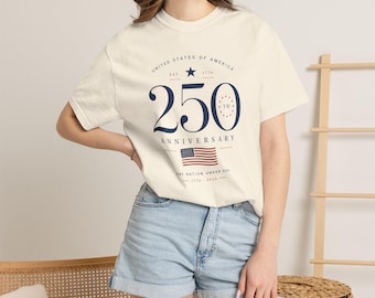 250 Anniversary USA Flag 250th Anniversary T-Shirt | Colonial Stars & Stripes
