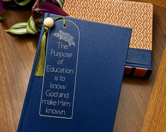 Classical Conversations, Gift, Student, Tutor, Etched Bookmark