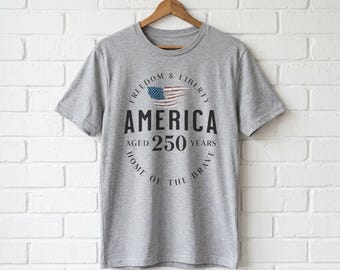America 250 Years flag graphic T-Shirt | Freedom & Liberty patriotic tee