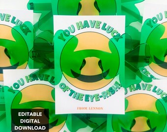 Kleeblatt Sonnenbrillen: St. Patrick's Day Gastgeschenke (Digitaler Download)