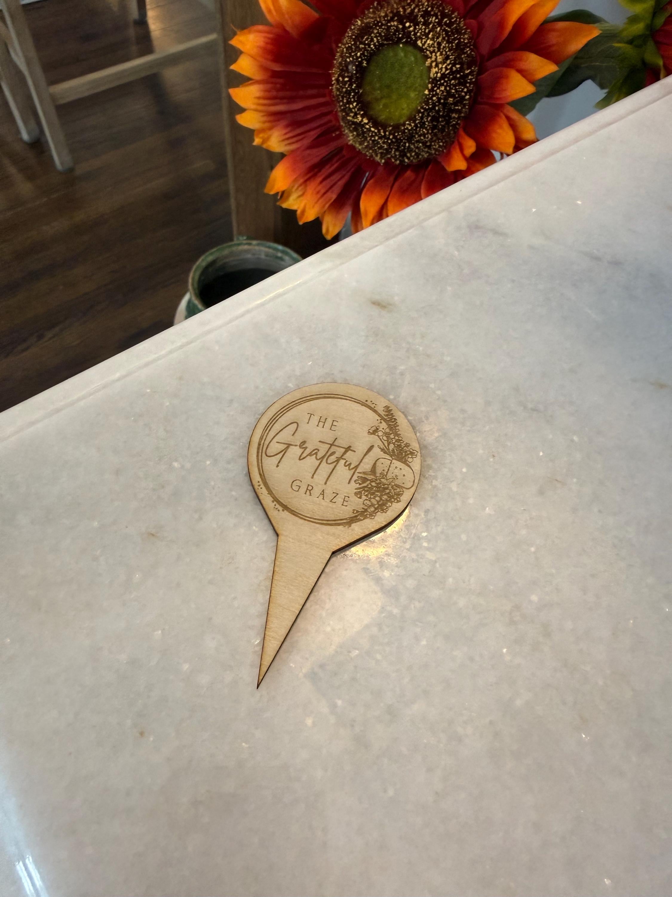 Personalized Wooden Charcuterie Board Food Picks, Custom Engraved ...