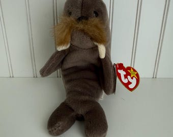 Jolly The Walrus 1996 Retired Ty Beanie Baby Collectible Plush With Tag