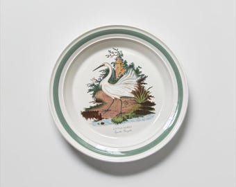 Vintage Little EGRET Portmeirion [Pattern] 12" Chop Plate | Round Serving Plate | Made in England