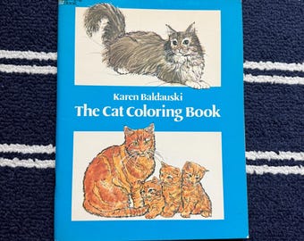 Vintage 1980 The Cat Coloring Book - Dover Publications - Karen Baldauski