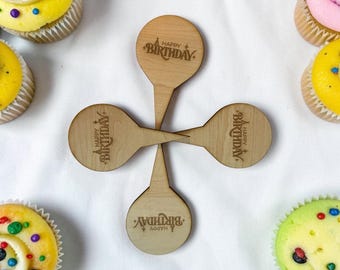Palillos para tabla de embutidos de feliz cumpleaños, palillos de madera personalizados para queso, palillos con logotipo, adornos para cupcakes, palitos para copas de embutidos.