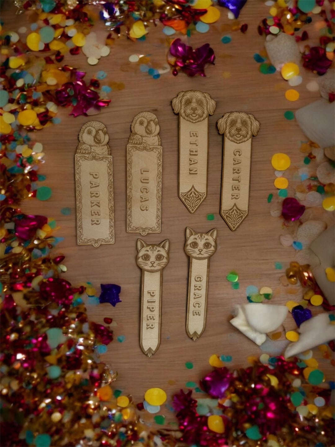 Personalized Animal Wooden Bookmark, Engraved Kids Reading Gift - Etsy