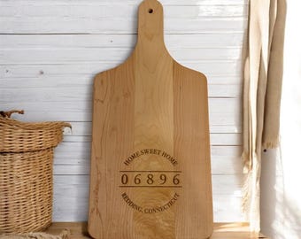 CT Home Sweet Home Engraved Maple Cutting Board - Housewarming Gift, Closing Gift, Chef Gift