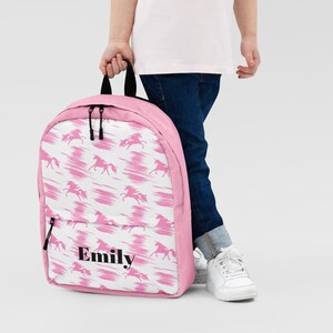 Kids Custom Name Unicorn Backpack, Personalized Unicorn Pink Kids Backpack, Back to School Backpack, Gift for Kids, Child&#39;s Custom Backpack