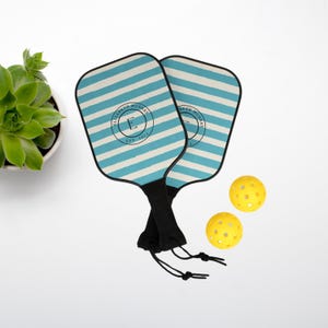 Personalized Pickleball Paddle Set, Custom Name EST. Date Pickleball Set with Carrying Case, Custom Wooden Pickle Ball Paddle Set,
