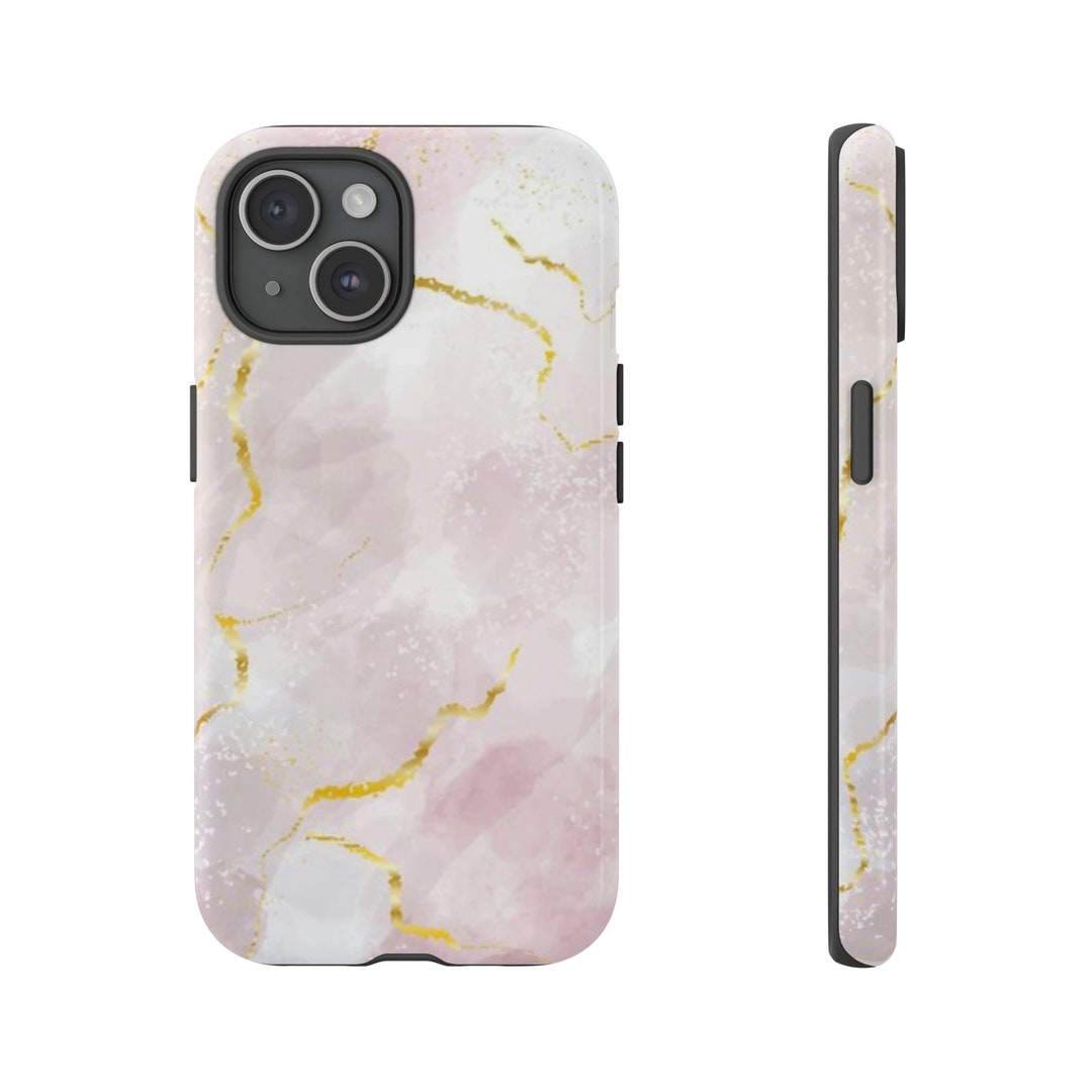 Pink Marble Phone Case for iPhone 15, iPhone 15 Pro, iPhone 14, iPhone