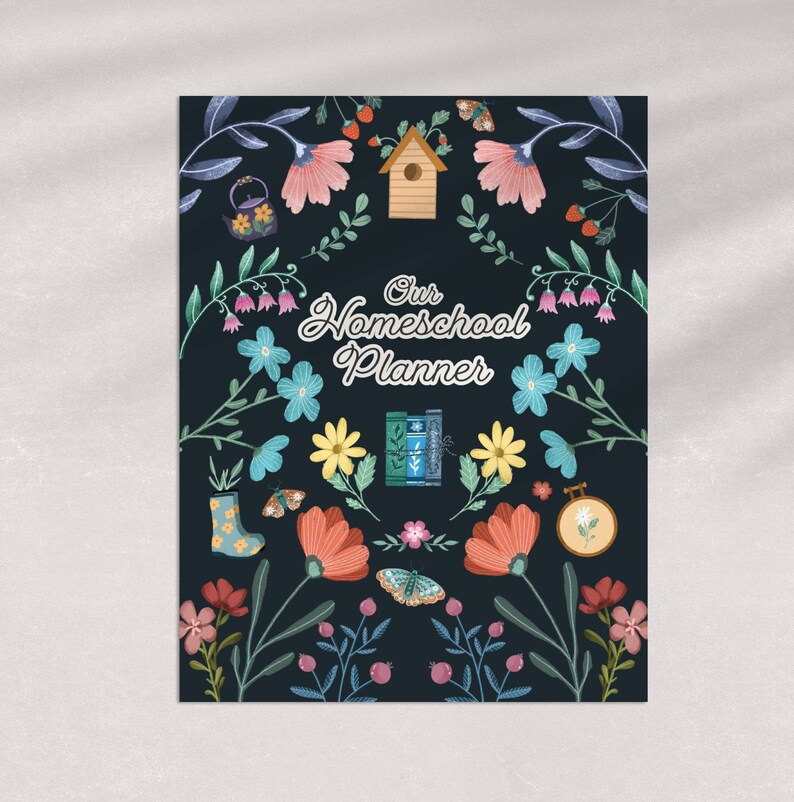 Printable Homeschool Planner Cover, Homeschool Planner Front Cover, DIY ...
