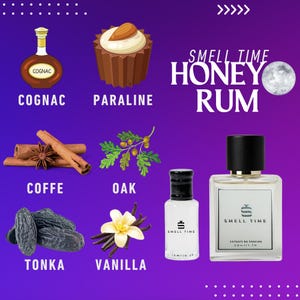 Honeymoon Rum Fragrance | Handmade Vanilla, Cognac & Cinnamon Scent | Long-Lasting Unisex Aroma by Smell Time USA