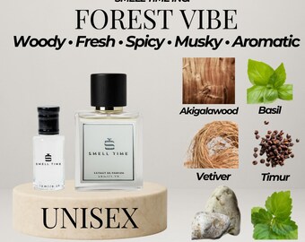Forest Vibe Fragrance | Woody Fresh Spicy Scent | Earthy & Aromatic Unisex Perfume | Smell Time USA