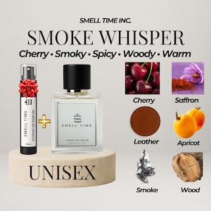 Smoke Whisper Perfume | Smoky Cherry & Woody Blend | Bold  Long-Lasting Unisex Scent | Smell Time USA