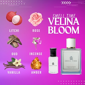 Rose Vanilla Oud Perfume for Women – Long Lasting Romantic Floral Scent – Velina Bloom