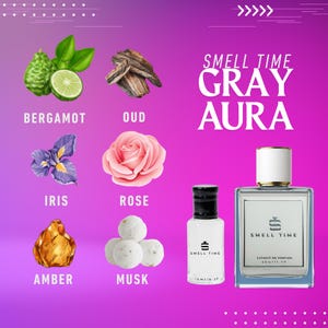 Woody Floral Unisex Perfume: Rose Oud Scent - Gray Aura