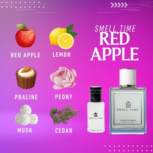 Citrus Fruity Perfume for Women – Sweet Apple and Woody Scent – Fresh Long Lasting Fragrance – Red Apple