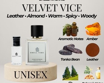 Velvet Vice | Aromatic, Leather & Vanilla Blend | Long-Lasting  Handcrafted | Smell Time USA