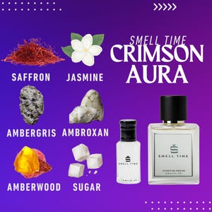 Crimson Aura | Amber & Jasmine Perfume | Unisex Extrait de Parfum | Long-Lasting | Handmade | Smell Time USA