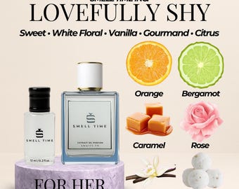 Lovefully Shy Sweet Floral Vanilla Perfume – Romantic Long Lasting Scent for Women