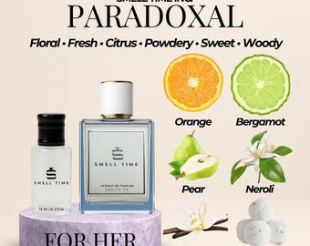 Citrus Vanilla Floral Perfume for Women – Sweet Long Lasting Scent – Paradoxal