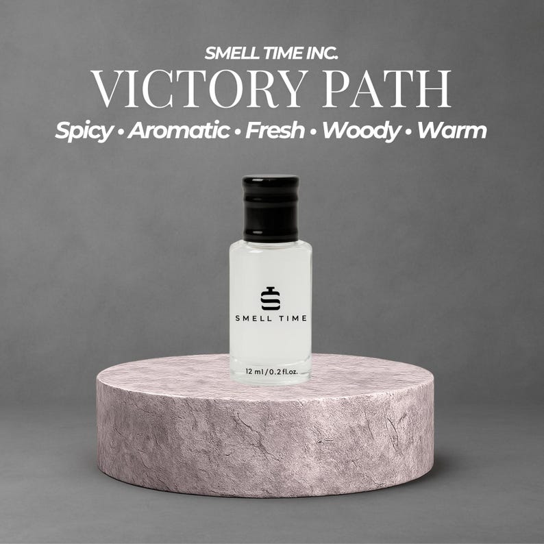 Victory Path | Spicy, Woody & Aromatic Scent | Long-Lasting Handmade Perfume | Smell Time USA 12ml/0.41 fl oz Oil