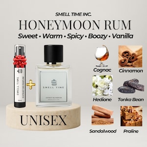 Honeymoon Rum Fragrance: Vanilla, Cognac & Cinnamon Unisex Scent