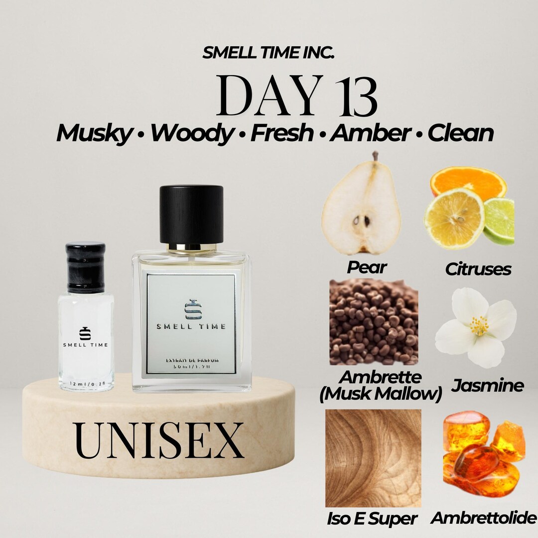 Day Thirteen Unisex Perfume: Woody Leather Scent - Handmade